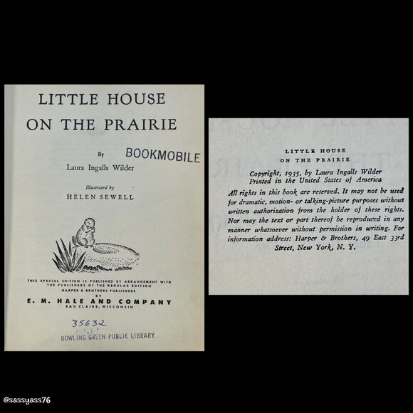 ▪️VTG/ANTIQUE▪️1935 Special Ed Hardcover Library 'LITTLE HOUSE ON THE PRAIRIE' - Picture 4 of 12